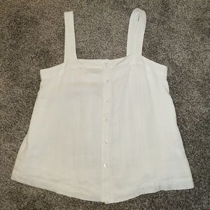 NWOT White Button Down Tank